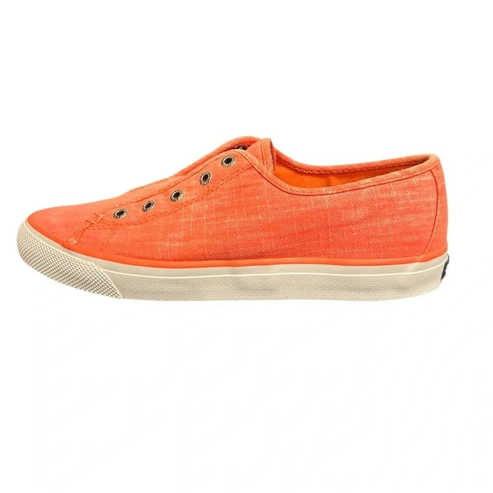 Sperry Top-Sider Seacoast Ripstop Coral Sneakers Boat Deck Shoes Women’s Sz 8.5